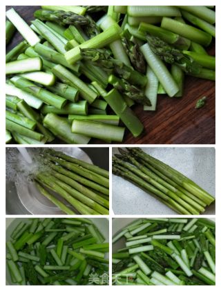 大马哈鱼炒芦笋的做法步骤：2