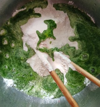 菠菜汁发糕的做法步骤：3