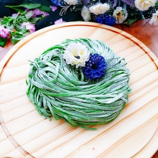 手擀菠菜面的做法步骤：16