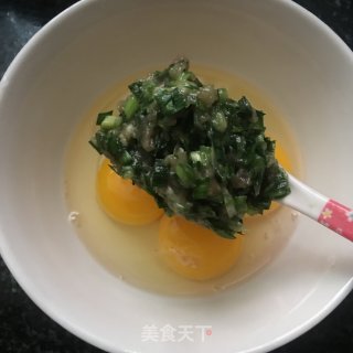 韭菜肉末煎蛋的做法步骤：3