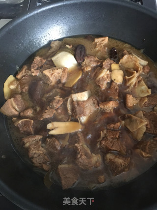 柱侯酱焖牛肋排萝卜的做法步骤：12
