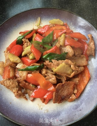 孜然红椒炒肉的做法步骤：15