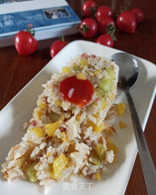 蒜香橄榄油培根炒饭的做法步骤：7