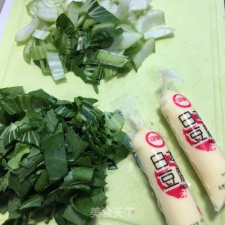 玉脂豆腐青菜高汤的做法步骤：1