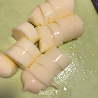 玉脂豆腐青菜高汤的做法步骤：2