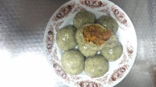 蛋黄肉松青团的做法步骤：6