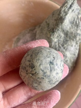 黑芝麻花生青团的做法步骤：7