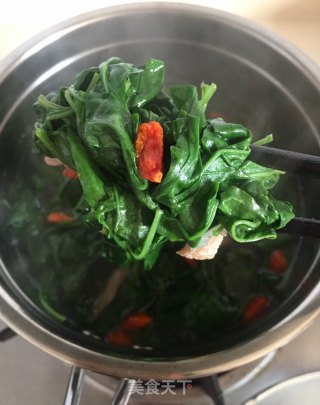 枸杞叶肉丝汤的做法步骤：10