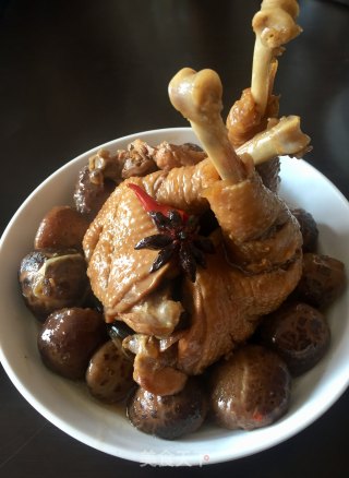 双菇焖鸡腿的做法步骤：10
