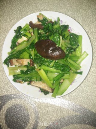 清炒香菇油菜的做法步骤：8