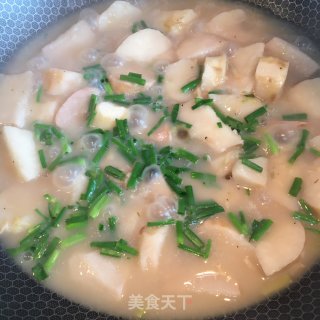 虾皮葱香焖山药的做法步骤：6