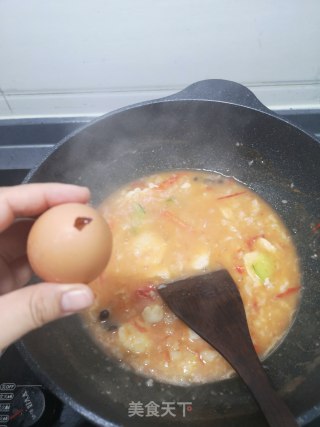 鸡蛋西红柿疙瘩汤的做法步骤：5