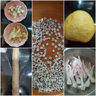 鸡爪煲山药薏仁汤的做法步骤：1