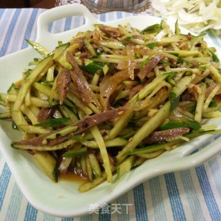 牛腱子拌黄瓜丝的做法步骤：9