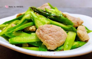芦笋炒肉片的做法步骤：10