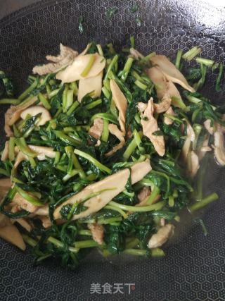 马兰头炒肉丝的做法步骤：3