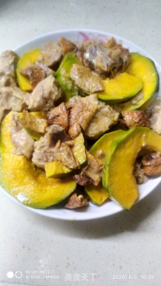 南瓜蒸排骨的做法步骤：6