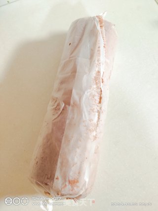 可可芒果蛋糕卷的做法步骤：13