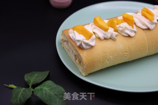 芒果蛋糕卷的做法步骤：17