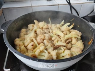 蚝油花菜的做法步骤：7