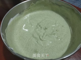艾草戚风蛋糕的做法步骤：8
