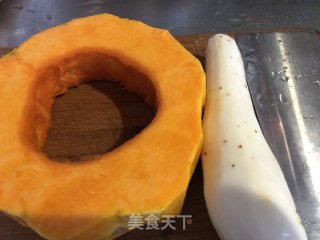 山药煮南瓜的做法步骤：2