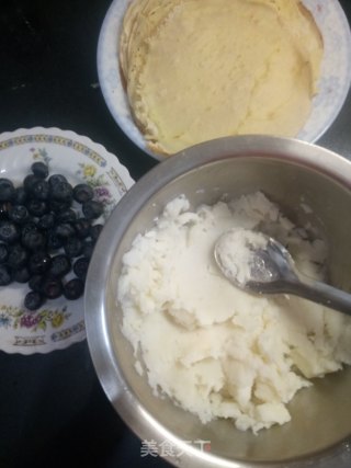 山药蓝莓千层蛋糕的做法步骤：7