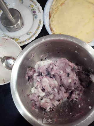 山药蓝莓千层蛋糕的做法步骤：9