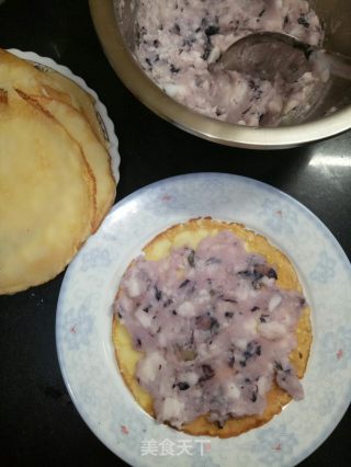 山药蓝莓千层蛋糕的做法步骤：10