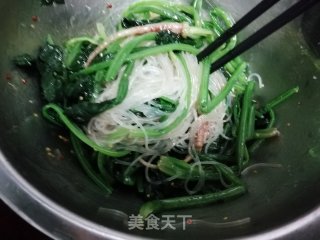 芥末酱拌菠菜粉丝的做法步骤：10