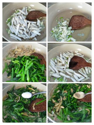 蘑菇炒菜心的做法步骤：5