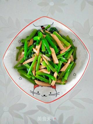 蘑菇炒菜心的做法步骤：6
