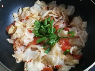番茄炒包菜的做法步骤：5
