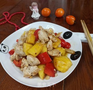 菠萝鸡丁的做法步骤：10