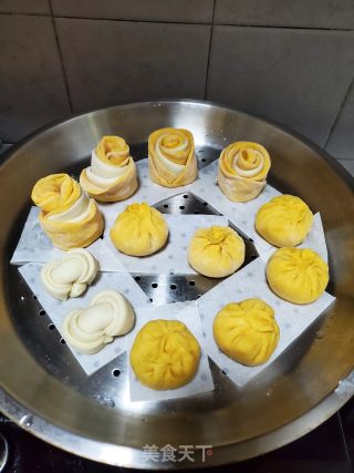 南瓜豆沙包的做法步骤：6