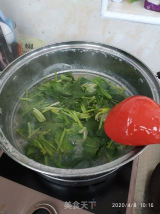 菠菜猪肝粥的做法步骤：5