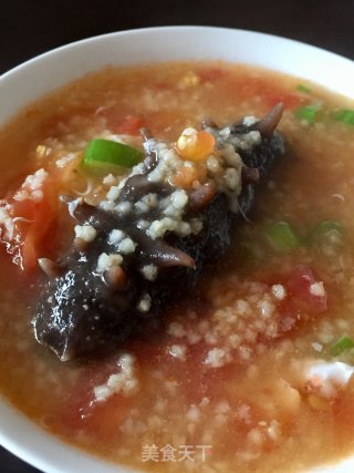 小米蕃茄海参粥的做法步骤：10