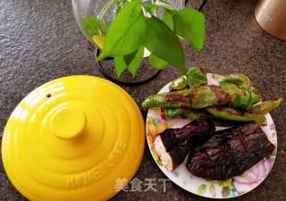 黑乐砂锅烤茄子的做法步骤：4