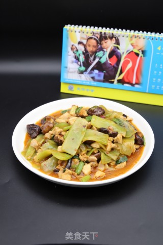 莴笋炒鸡肉的做法步骤：15