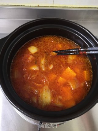辣白菜炖锅的做法步骤：8