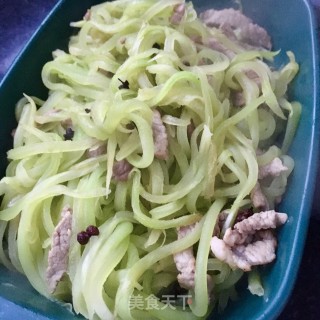 肉丝炒莴苣的做法步骤：9