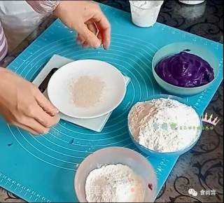 全程手把手超详细教学超软紫薯泥火腿卷馒头的做法步骤：2
