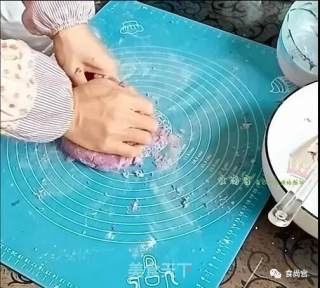 全程手把手超详细教学超软紫薯泥火腿卷馒头的做法步骤：3