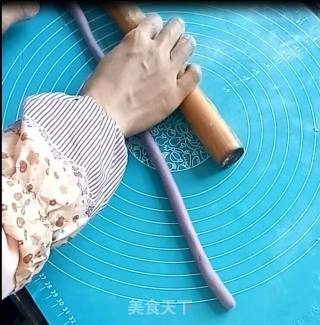 全程手把手超详细教学超软紫薯泥火腿卷馒头的做法步骤：11