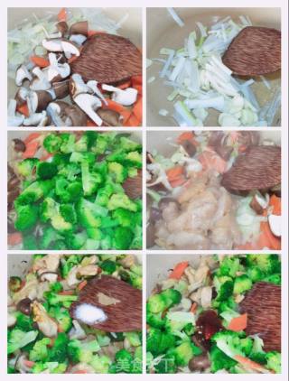 鸡肉胡萝卜炒西兰花的做法步骤：5