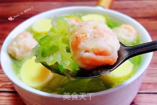 #春季润燥汤水#萝卜丝虾滑豆腐汤的做法步骤：14