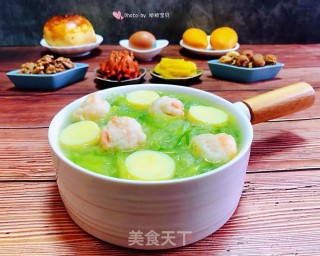 #春季润燥汤水#萝卜丝虾滑豆腐汤的做法步骤：15