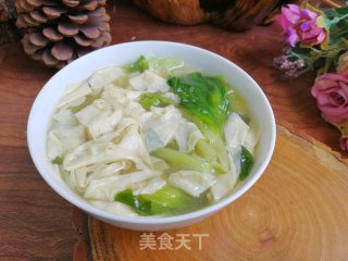 鸡汤豆腐皮的做法步骤：7