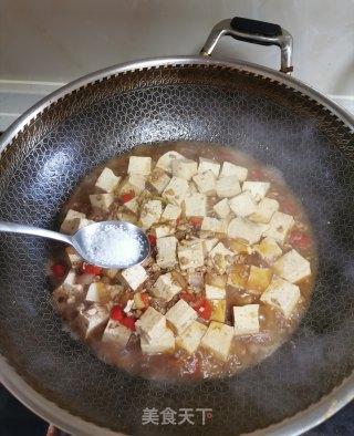 葱香肉末豆腐的做法步骤：11