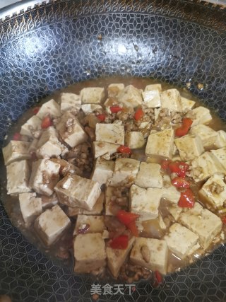 葱香肉末豆腐的做法步骤：15
